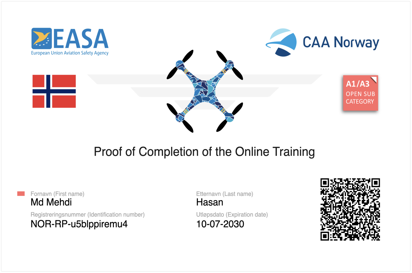 My Drone License